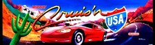 Cruisin (Cruis'n) USA Arcade Marquee Header/Backlit Sign picture