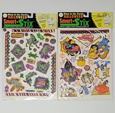 Vintage New 1990s Disney Aladdin Lion King Halloween Stickers Smart Stix Decals  picture
