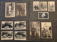 WWII German Military Photo Album Pages Lot of 18 Photos on 4 Pages Wehrmacht Civ picture
