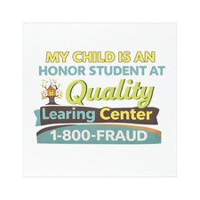 Child Is An Honor Student At Quality Learing Center Car Magnet picture