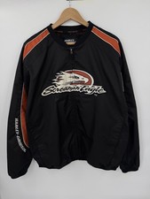 Vintage Harley Davidson Screaming Eagle Windbreaker Jacket Mens Large Racing picture