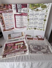 Vintage 60s Calendar Tea Towel Lot picture