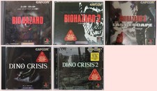 Resident Evil BioHazard 1+2+3+Dino Crisis 1+2 Lot 5 Set PS1 Sony PlayStation picture