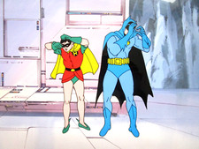 1960's BATMAN ROBIN DC COMICS Filmation ORIGINAL PRODUCTION drawing CEL + BACKG picture