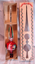 VTG MERCURY GLASS TREE TOPPER W/ BOX-SUPERB SHAPE picture