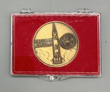 Vintage 1969 Apollo 11 Project NASA Medal Medallion Bronze Coin  picture