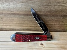 Case Trapper 2-Blade Red bone Trapper custom engraving, add your text. picture
