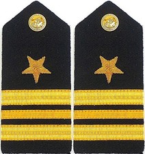 PAIR US NAVY OFFICER HARD Shoulder Boards  LT. COMMANDER Rank picture