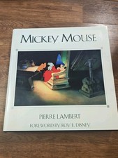 VTG 90s Mickey Mouse SIGNED By Pierre Lambert Disney Art Book Hyperion 1st Ed picture