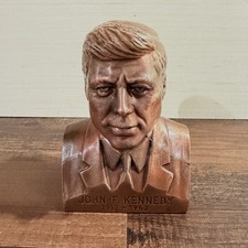 VTG 60s Banthrico JFK Bust Coin Bank Custom Molded Endicott Trust Company NY picture