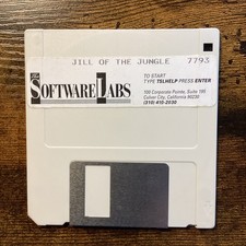 Jill of the Jungle Vintage Software Floppy Disk PC, DOS, IBM Game 3.5