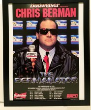 ESPN Budwesier 1992 NFL Costacos Brothers 8.5x11 FRAMED Print Vintage Poster picture