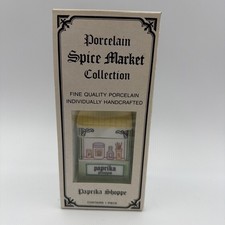 1990 EPI International Spice Village Fine Porcelain Spice Jar Paprika Shoppe picture