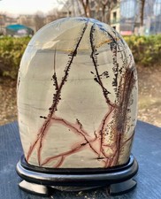 5.24LB Beautiful Natural Chinese Dendritic Limestone Picture Stone Guohua - Rare picture