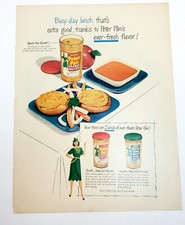 Vintage Derby's Peter Pan Peanut Butter Magazine Ad 1949 14x10.5