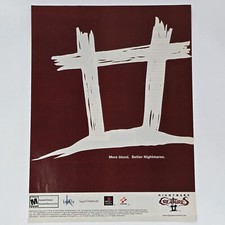 Nightmare Creatures II 2 Dreamcast PS1 More Blood Print Ad/Poster Official Promo picture
