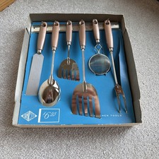 Vintage Best Maid Kitchen Stainless Steel Utensils NOS EKCO Hanging Rack picture