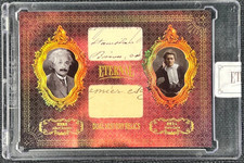 Albert Einstein Marie Curie 2024 Eternal Refractor #D /25 Memorabilia Patch Card picture