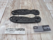 ⚫ Flytanium Lotus Scales Spyderco Para 3 Black Dunes Fat Carbon FLY-1345 📬 picture