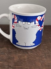Boynton Cat Merry Christmas Cats Coffee Mug Cup Candy Cane Hearts Japan Vintage picture