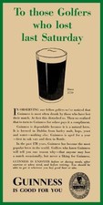 1937 Style Guinness Beer - Golf Theme - NEW Sign 9x18