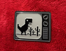 PIXEL DINOSAUR enamel pin - retro video game -   picture