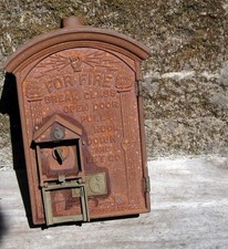 Early Antique Gamewell Fire Alarm Call Box Round Top Roundtop picture