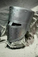 Medieval Knight Closed Pot Helmet: Premium Great Armor for SCA and LARP Events picture