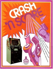 Crash N Score Video Arcade Game Flyer 1975 Vintage Artwork 8.5