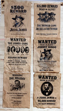 The Younger Gang Doc Holliday Old West Wanted Posters Jesse James Johnny Ringo picture