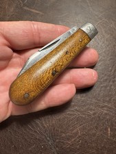 Antique F.A. Koch & Co. NY / Russell Swell End Tear Drop Jack Pocket Knife Wood  picture