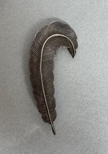 Vintage Navajo Sterling  Silver Feather Pin  2  1/2 