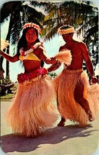 Bora Bora Dancers Natives Postcard Used (33067) picture