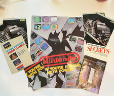 Video Game Ephemera Lot Atari 5200 Owners Manual Atari Inserts Nintendo Posters picture