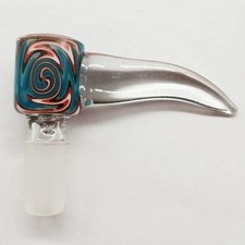 US Colored Glass Bowl w/ Thick Handle 6.3