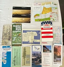 Vintage San Francisco & California Maps Lot w/ Tourist Brochures Travel Ephemera picture