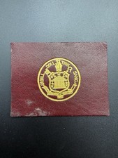 c1910 L20 Trinity College Hartford CT Seal Tobacco Leather Red Gold Antique picture