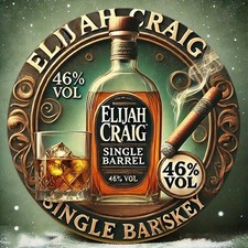 2D Flat, Elija Craig Single Barrel Spirits Tin Metal Signs Home Décor Heavy-Duty picture