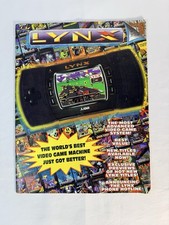 Vintage Atari Lynx Video Game System Promotional Sales Brochure Catalog 1990 picture