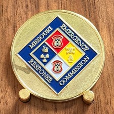 Missouri Emergency Response Commission Hazard Symbol Gold Challenge Coin W#11 picture