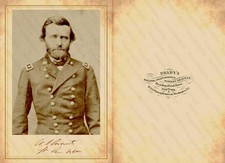 LT GEN ULYSSES S. GRANT CIVIL WAR UNION Cabinet Card PHOTO Double-sided RP picture
