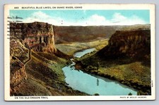Postcard Idaho Snake River Lakes Oregon Trail 1937 H771 picture