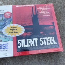 MEDIA FREE ENTERPRISE & SILENT STEEL PC GAME PROMO BIG BOX NEW RARE TSUNAMI picture