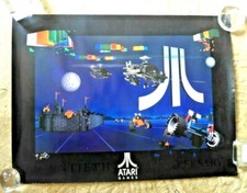 VINTAGE LOVELY LARGE POSTER ATARI GAMES 20TH ANNIVERSARY LTD EDT SIGNED c.1990 picture