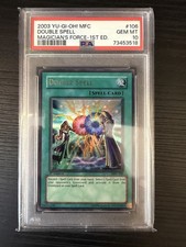 Yu-Gi-Oh Double Spell MFC-106 1st Edition PSA 10 GEM MINT picture
