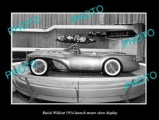 OLD LARGE HISTORIC PHOTO BUICK WILDCAT 1954 LAUNCH MOTOR SHOW DISPLAY picture