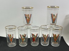 Vintage WWII 1942 Victory Glasses Tumblers Philip Ronald Products Co, 7 Of Them picture