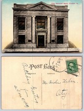 Antique 1913 City National Bank Clinton Iowa Postcard Architecture Ephemera picture