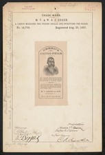 M V W S J Green 1887 Green's Chill Cure Blood Purifier Trademark Registration picture