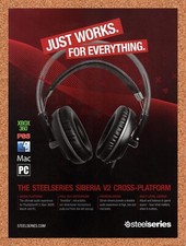 2012 SteelSeries Siberia V2 Cross-Platform Headset Original Ad / Wall Art v1 picture